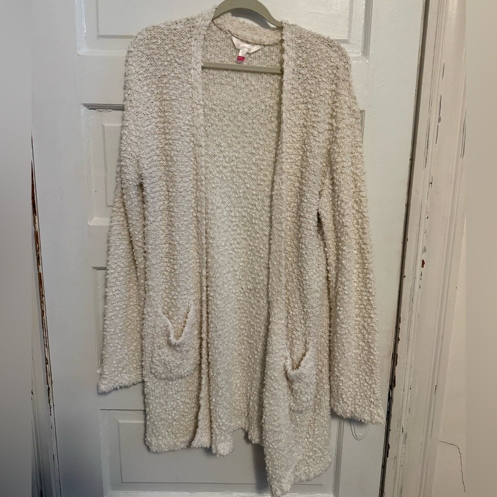 No Boundaries Cream Textured Cardigan